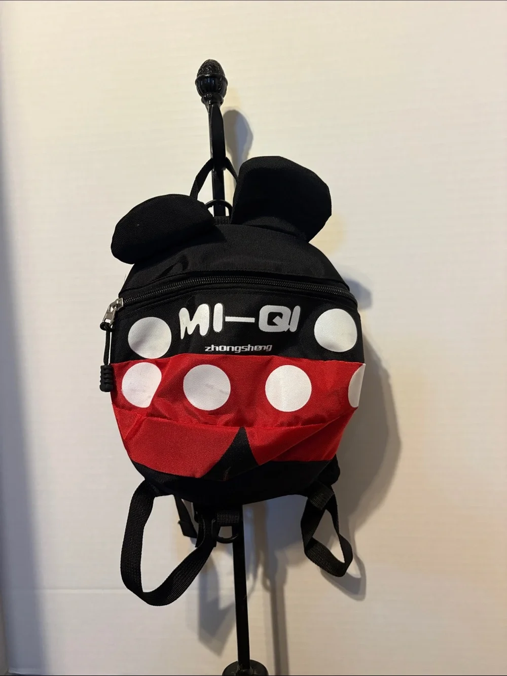 Disney Kids Black & Red Minnie Mouse Crossbody Bag with White Polka Dots